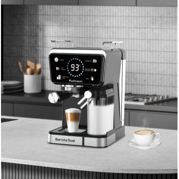 Rohnson Αυτόματη Μηχανή Espresso 1350W Πίεσης 20bar για Cappuccino Μαύρη R-98082 Rohnson Αυτόματη Μηχανή Espresso 1350W Πίεσης 20bar για Cappuccino Μαύρη R-98082